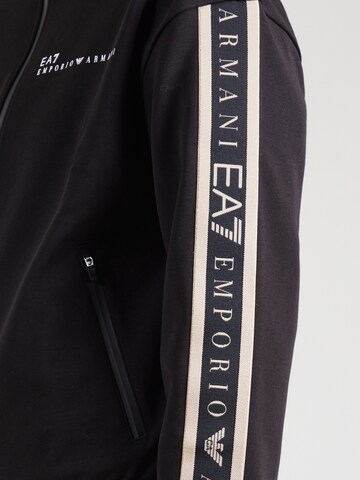 EA7 Emporio Armani Sweatjacke 'NATURAL VENTUS7' in Schwarz
