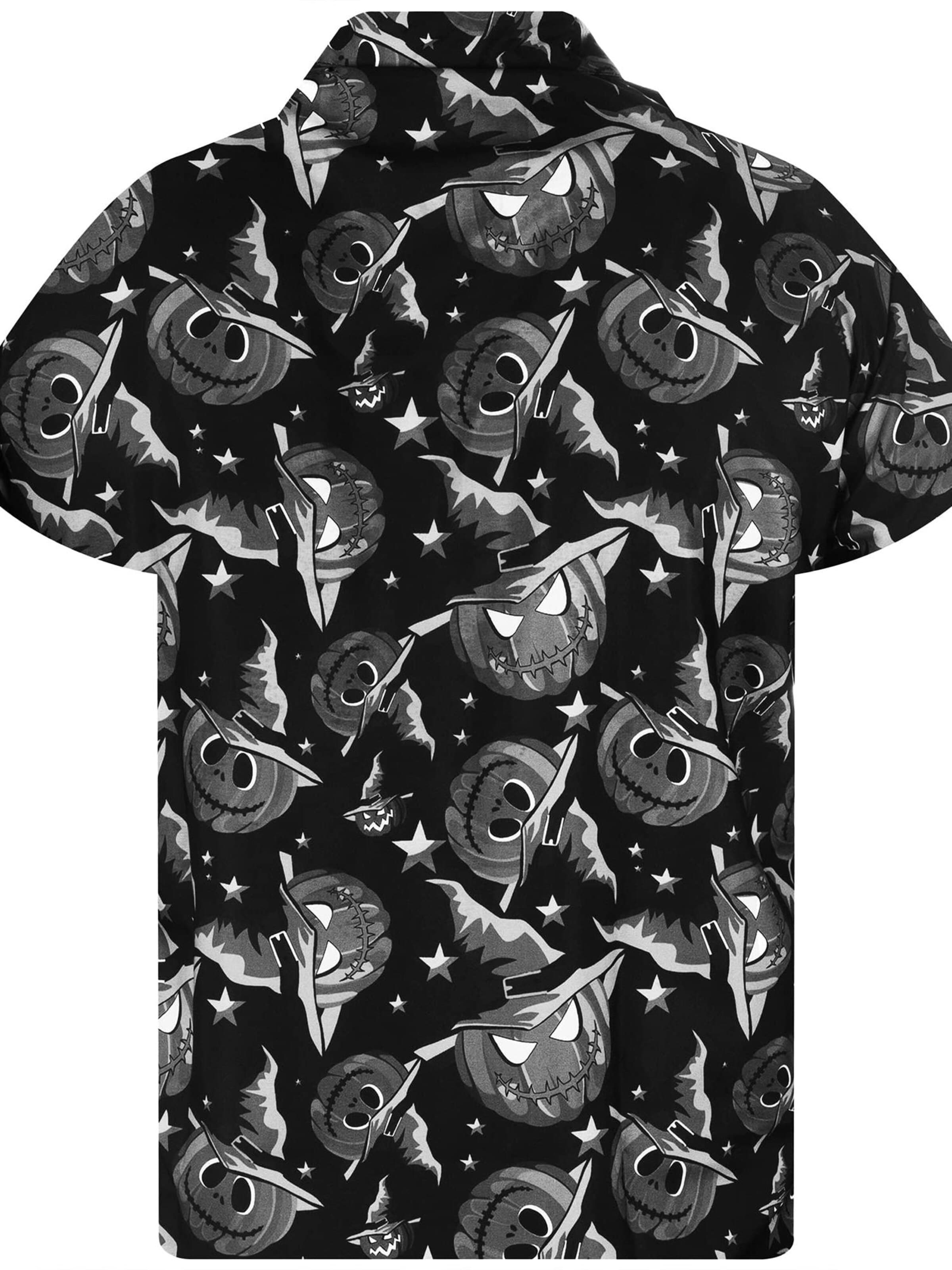 King Kameha Shirt 'Helloween Pumpkin Hat' in Grijs