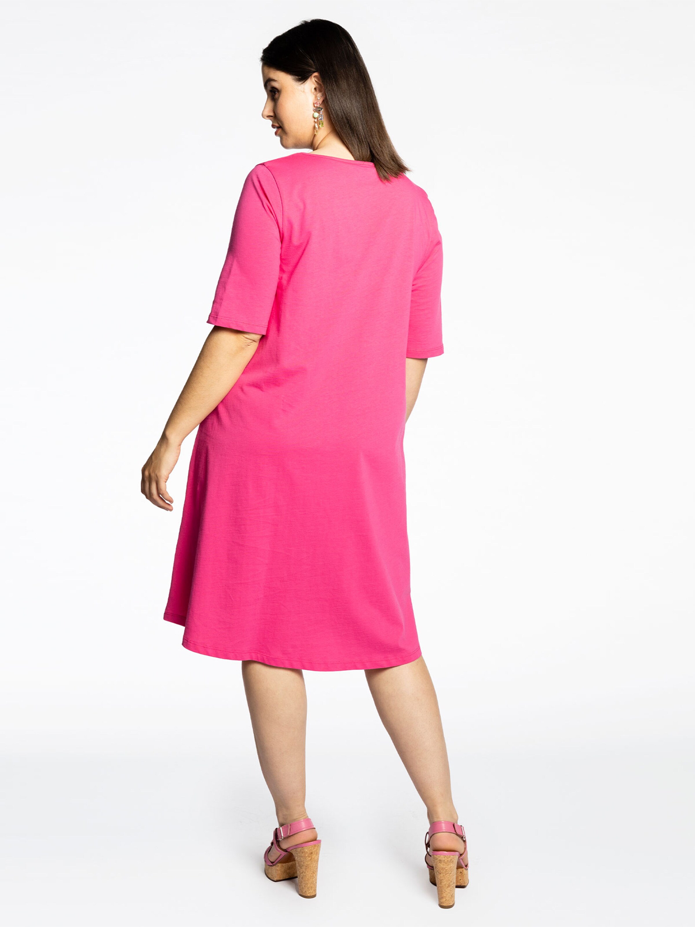YOEK Dress ' COTTON ' in Pink