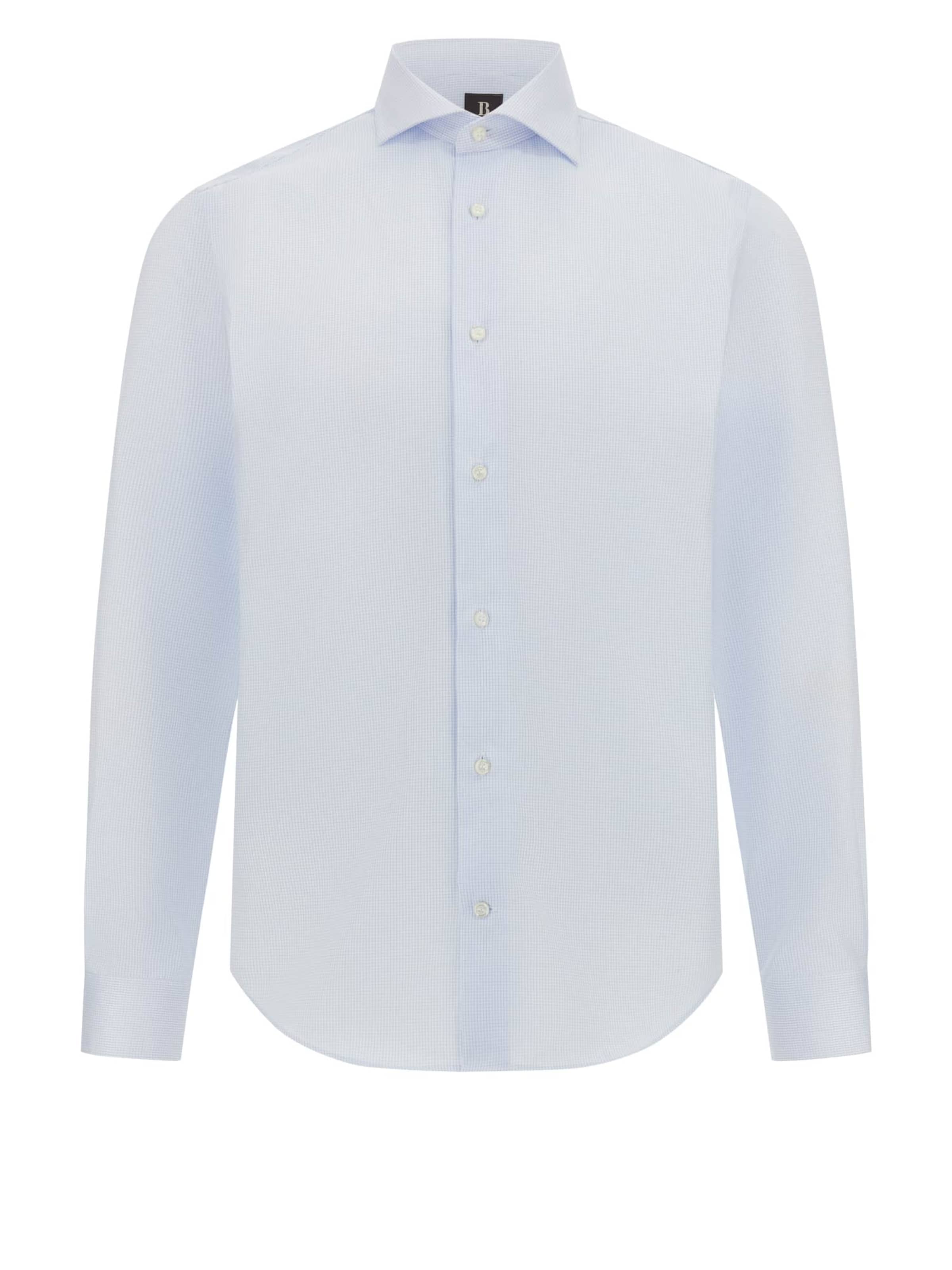 Boggi Milano Slim fit Overhemd in Blauw: voorkant