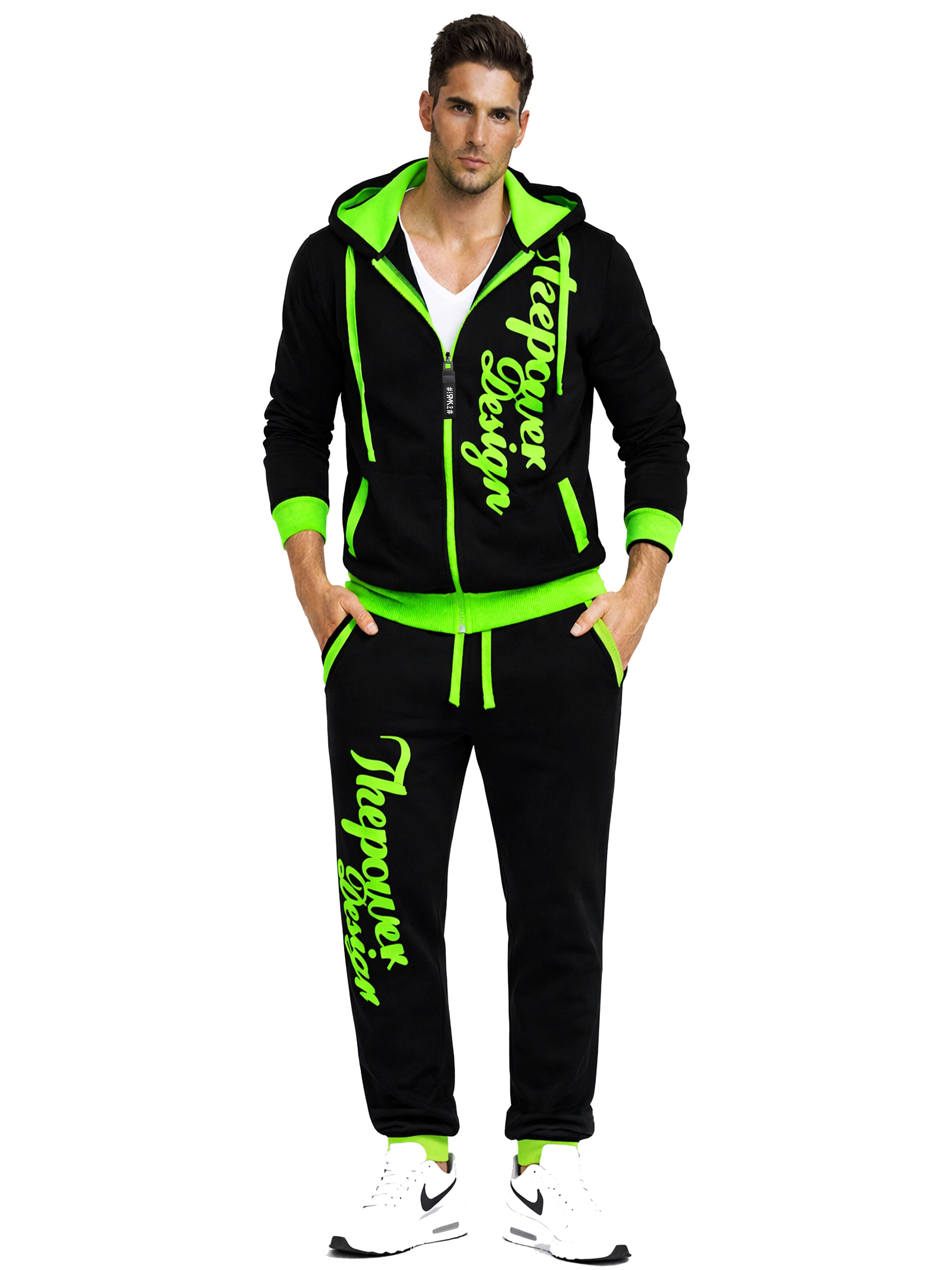 RMK Sweatsuit 'The Power Design' in Green: front