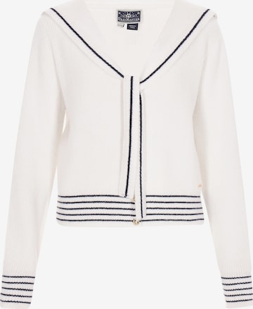 Cardigan DreiMaster Maritim en blanc : devant