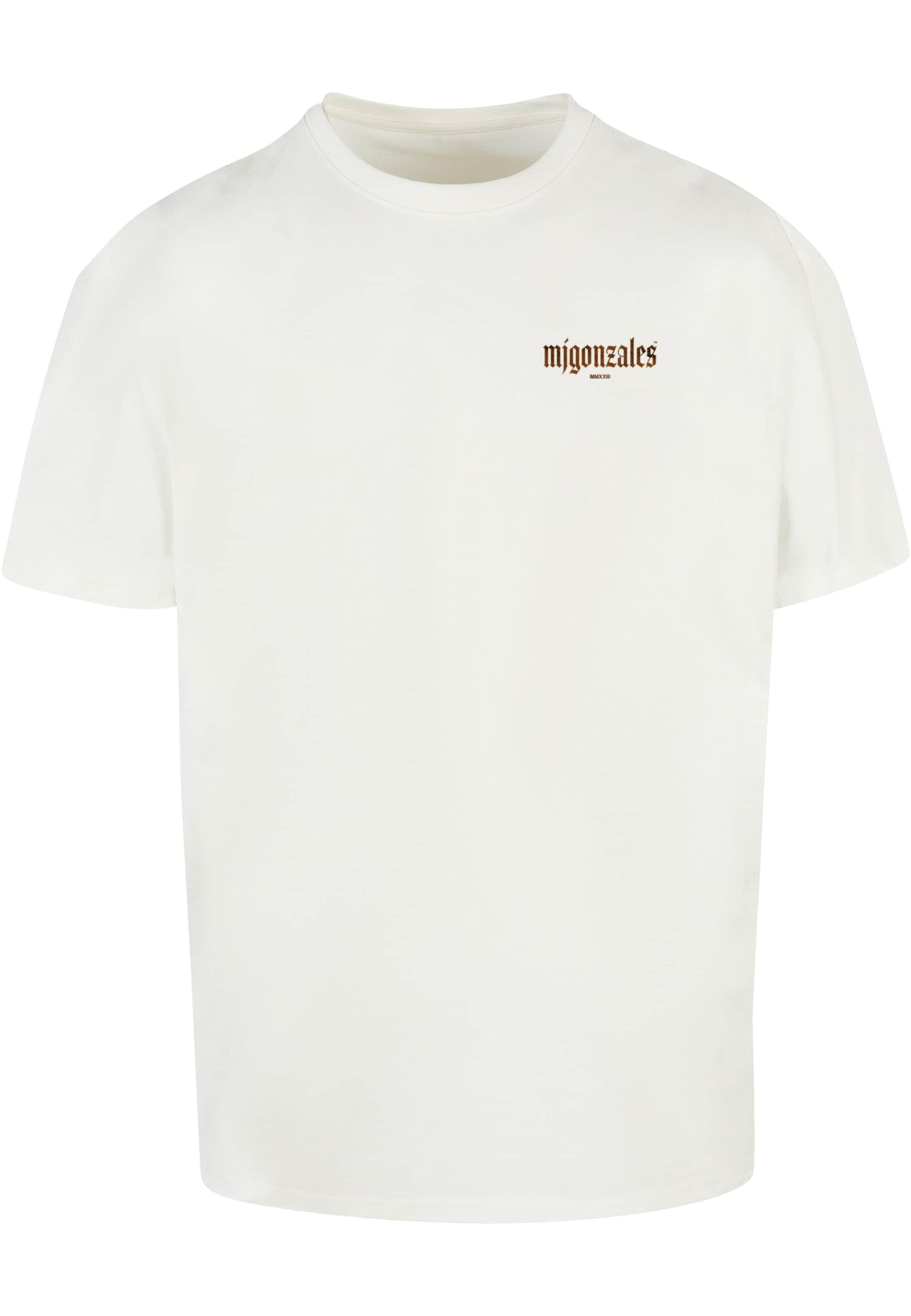 Maglietta 'Sacred Aura x' di MJ Gonzales in beige: frontale