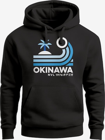 Neverless Sweatshirt 'Okinawa Sunrise' in Schwarz: Vorderseite