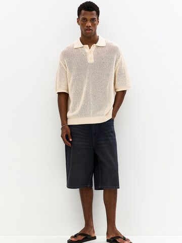 Pull&Bear Тениска в бяло: отпред