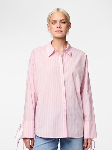 Chemisier 'PCSAGE' PIECES en rose : devant