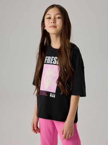 NAME IT - Camiseta en negro: frente