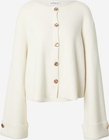 millane Knit Cardigan in White: front