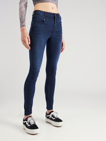 ONLY Skinny Jeans 'WAUW' in Blauw: voorkant