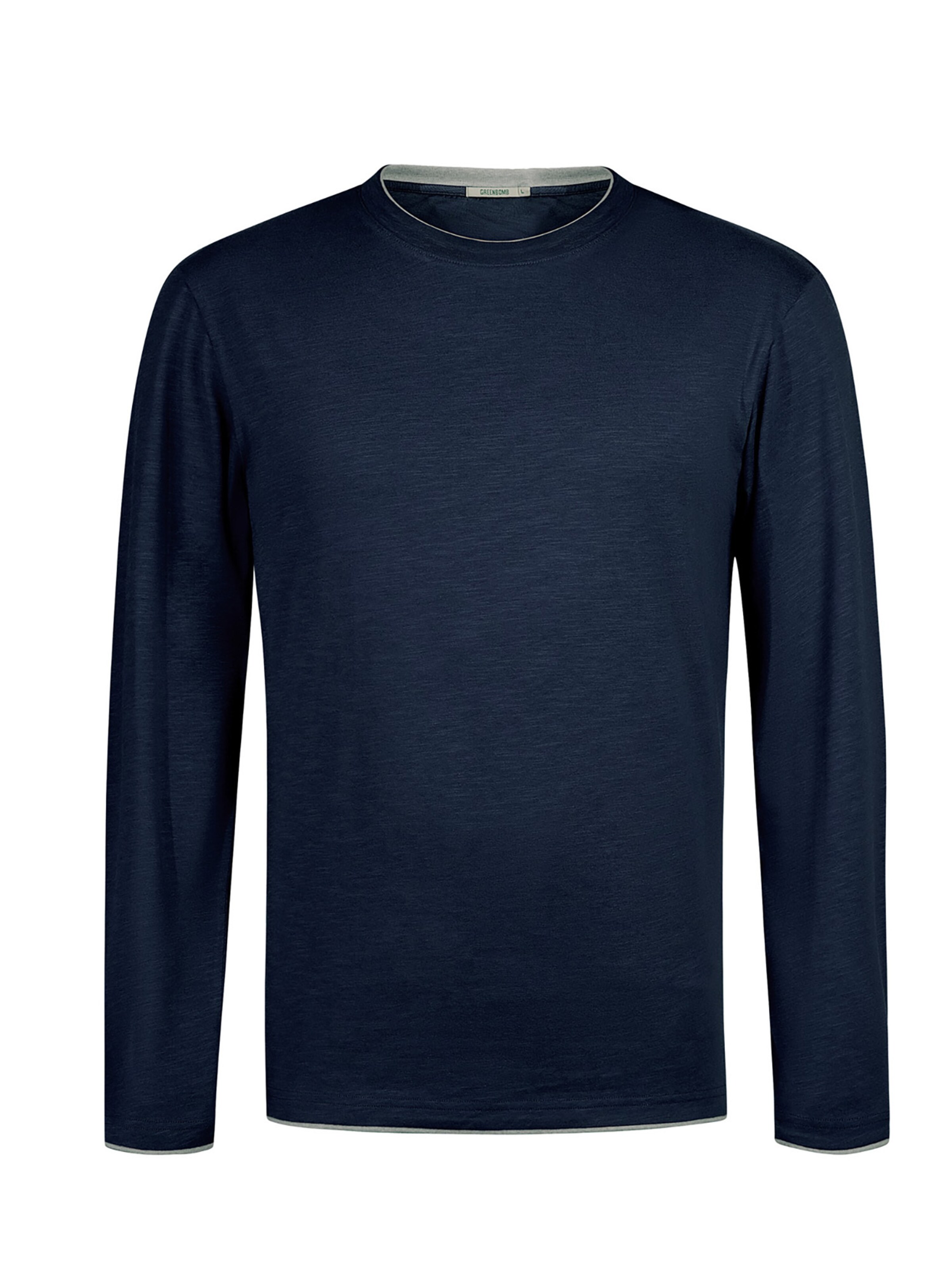 GREENBOMB Shirt in Blauw: voorkant