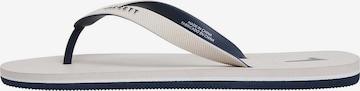 Tongs 'Capri Numbers' Hackett London en blanc : devant