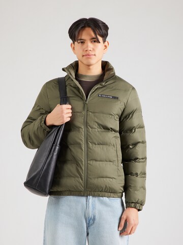 JACK & JONES Преходно яке 'JJALPES' в зелено: отпред