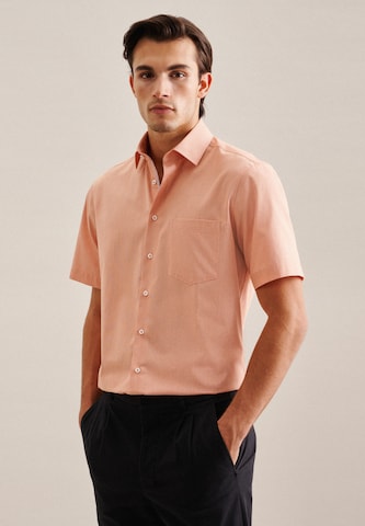 Coupe regular Chemise business SEIDENSTICKER en orange : devant