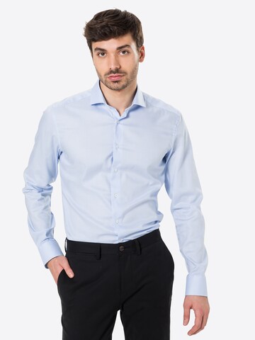 ETERNA Slim fit Srajca | modra barva: sprednja stran