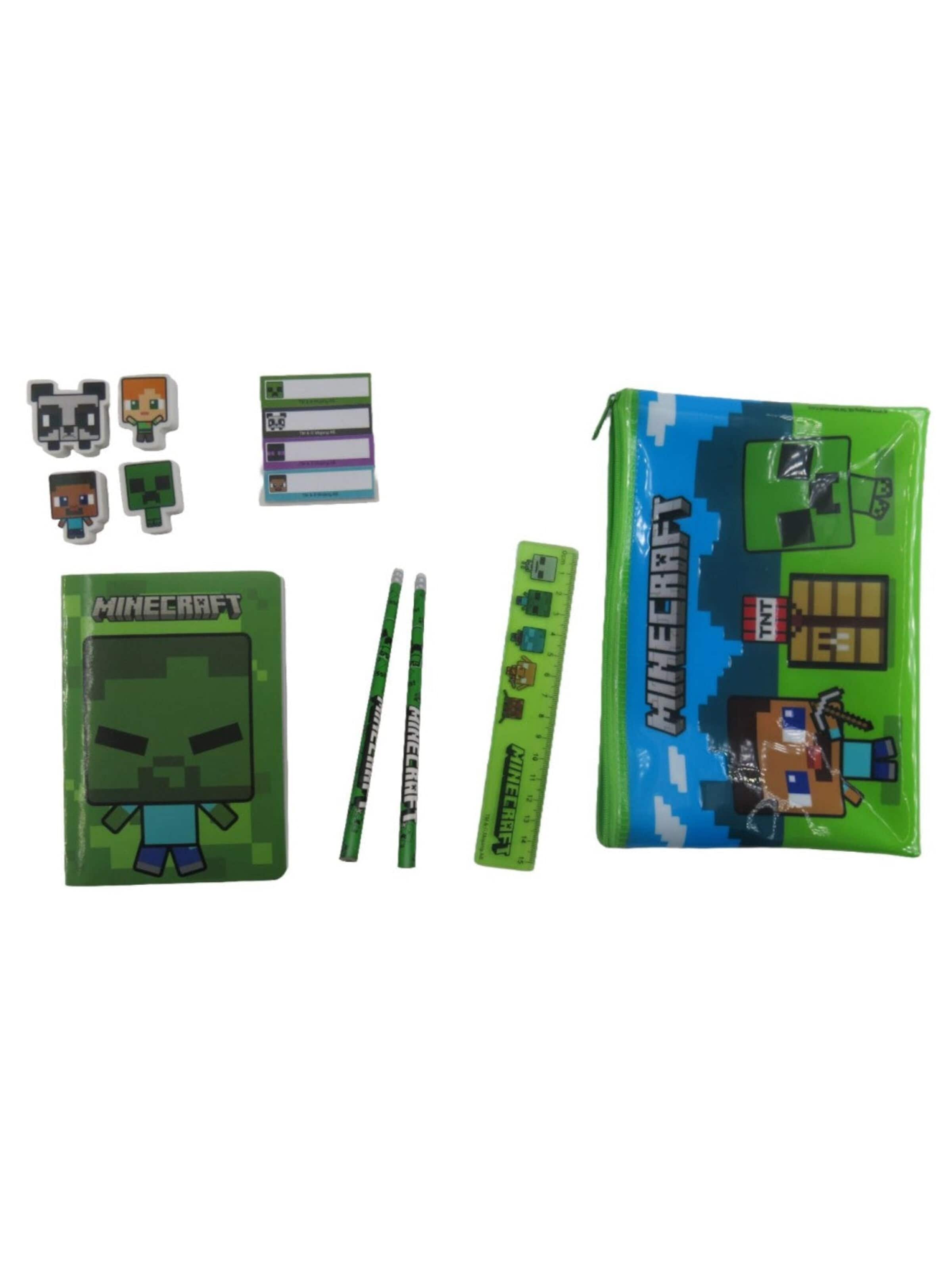 Minecraft Buideltas 'Minecraft Etui met Inhoud 11 Pieces' in Groen