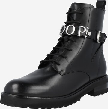 JOOP! Lace-Up Ankle Boots 'Lettera Maria' in Black: front