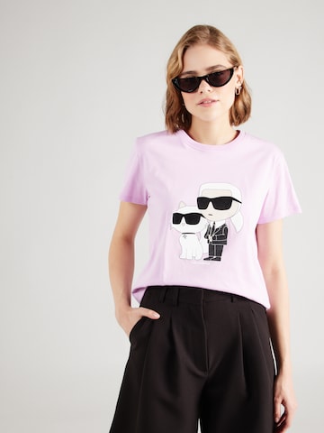 Karl Lagerfeld T-shirt 'Ikonik 2.0' i lila
