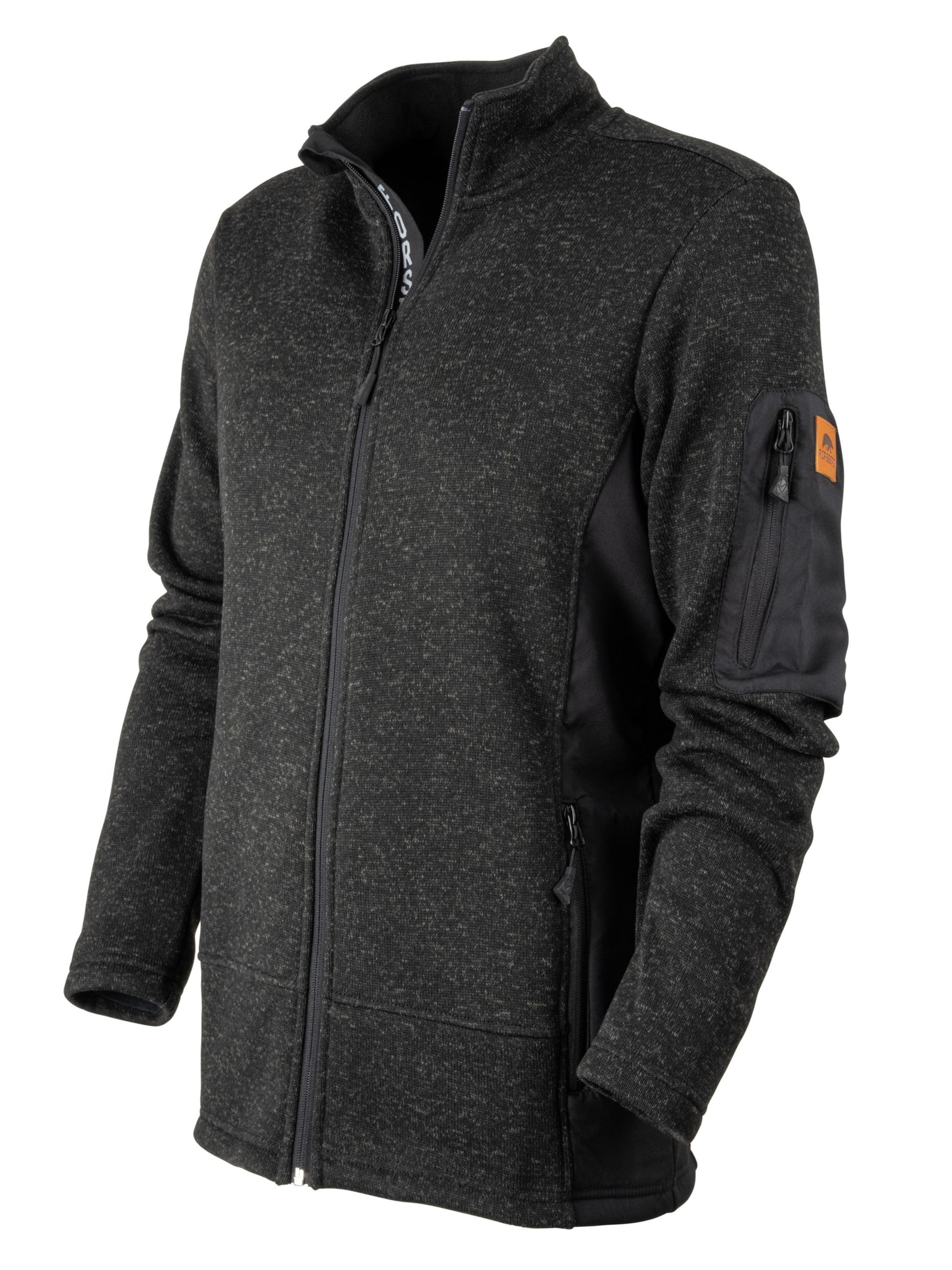 FORSBERG Fleece Jacket 'Strickfleece Jacke' in Black