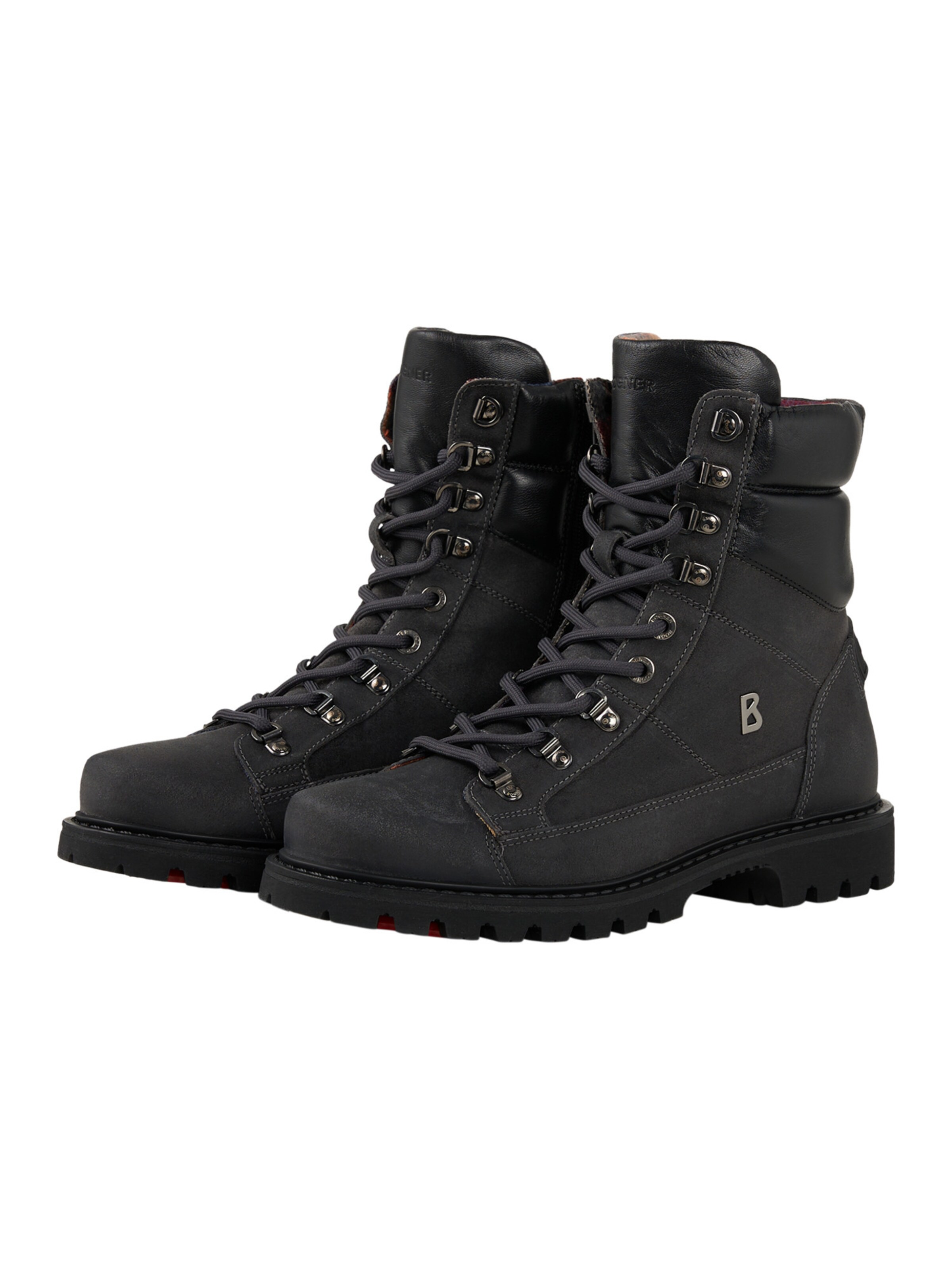 BOGNER Lace-Up Boots 'Helsinki' in Grey