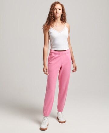 Superdry Tapered Broek in Roze