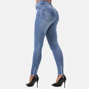 Coupe slim Jean Elara en bleu