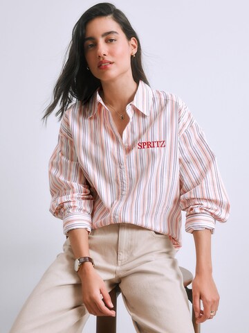 Next Blouse in Oranje: voorkant