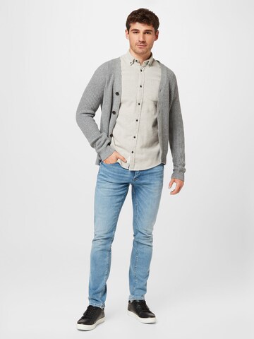 JACK & JONES Regularny krój Koszula 'WALTER' w kolorze szary