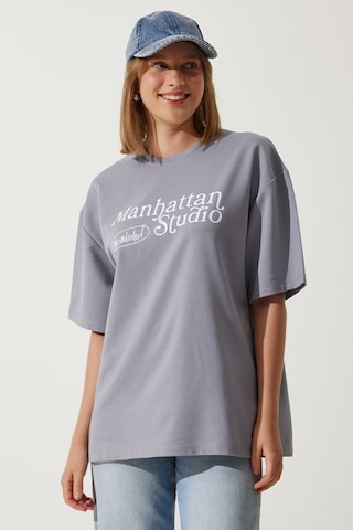 T-shirt oversize Happiness İstanbul en gris