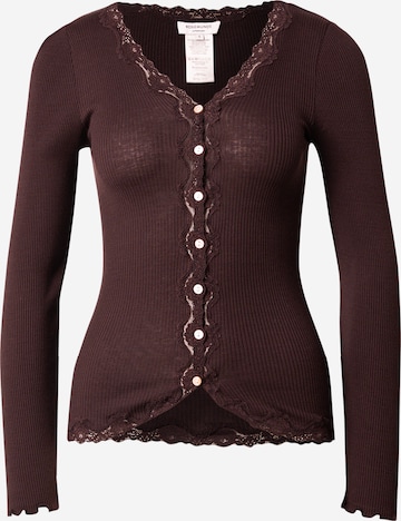 Geacă tricotată de la rosemunde pe maro: față