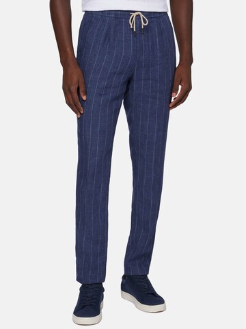 Coupe slim Pantalon 'City ' Boggi Milano en bleu : devant