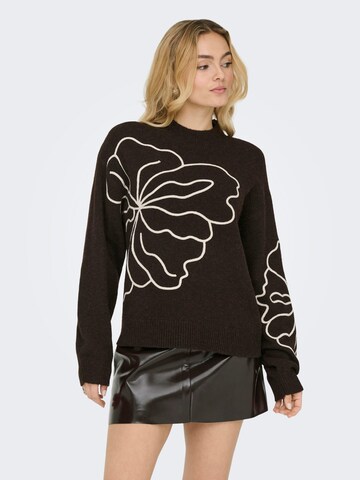 Jaqueline de Yong Sweater 'Jella' in Brown: front