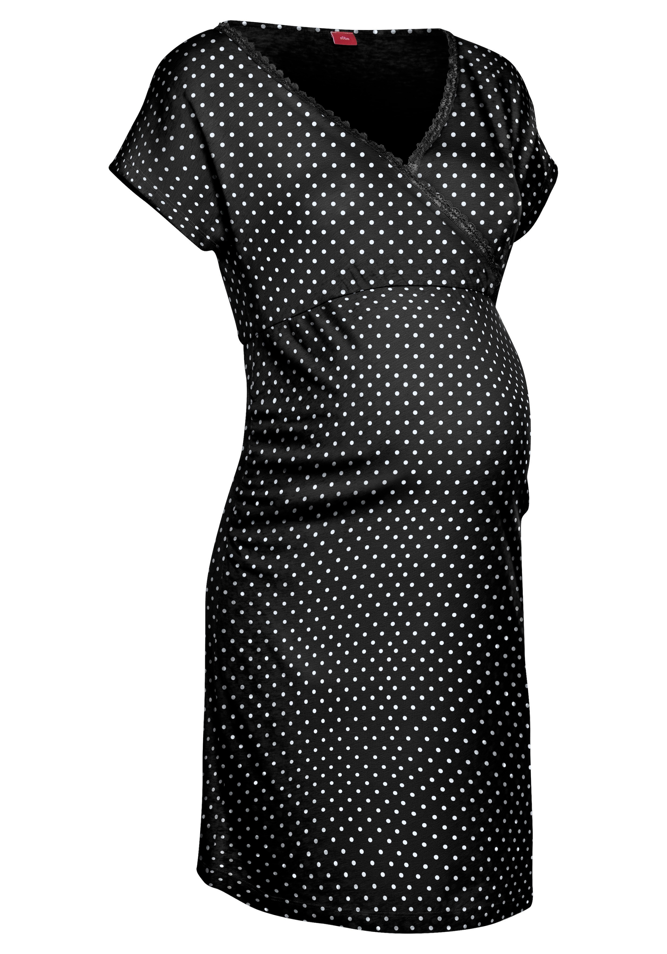 LASCANASpavaćica košulja - crna boja: prednji dio