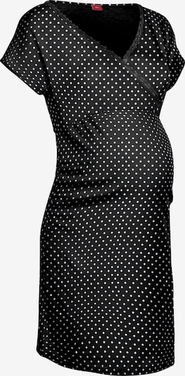 LASCANA Spalna srajca | črna / bela barva, Prikaz izdelka