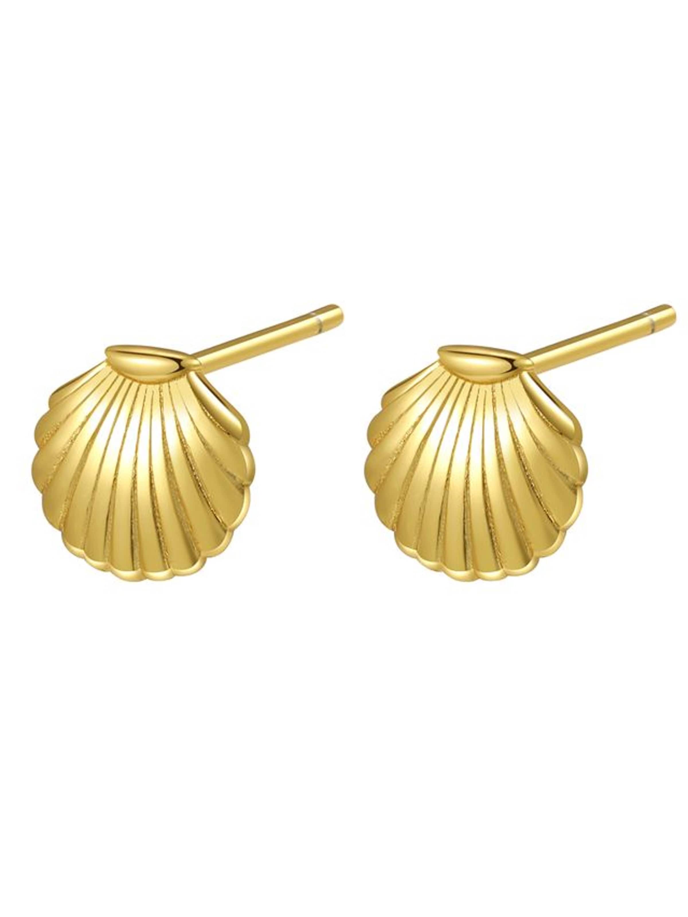 Hey Happiness - Pendientes 'Seaside Whisper' en oro: frente