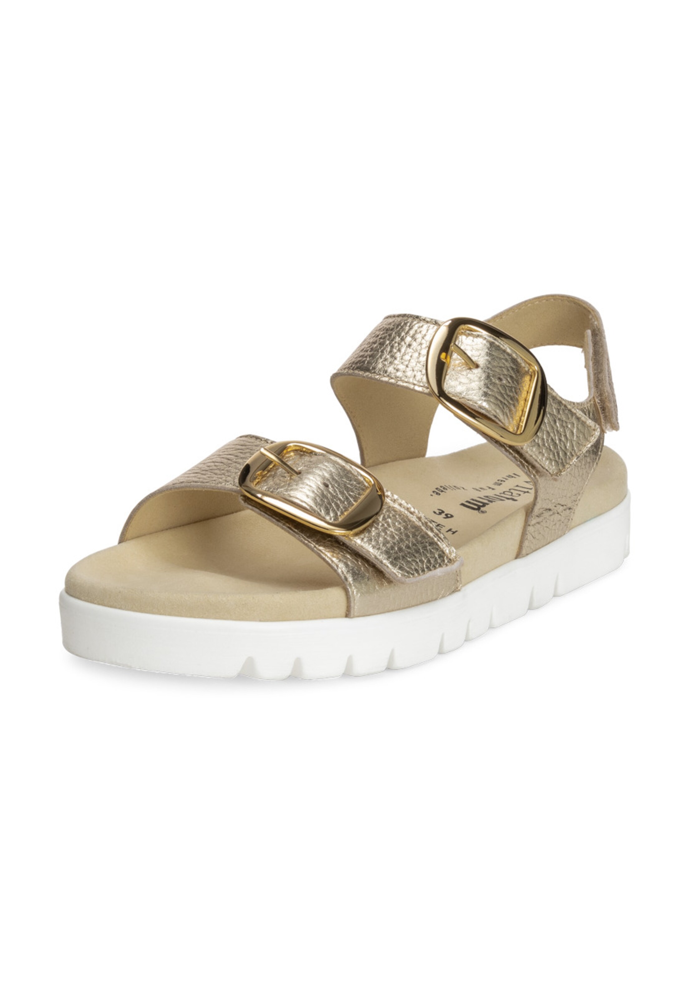 VITAFORM Strap Sandals in Gold