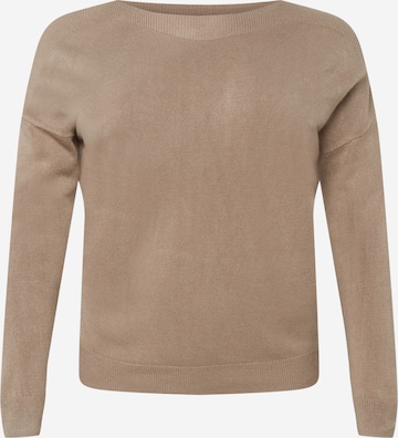 ONLY Carmakoma Pullover 'Melina' i brun: forside