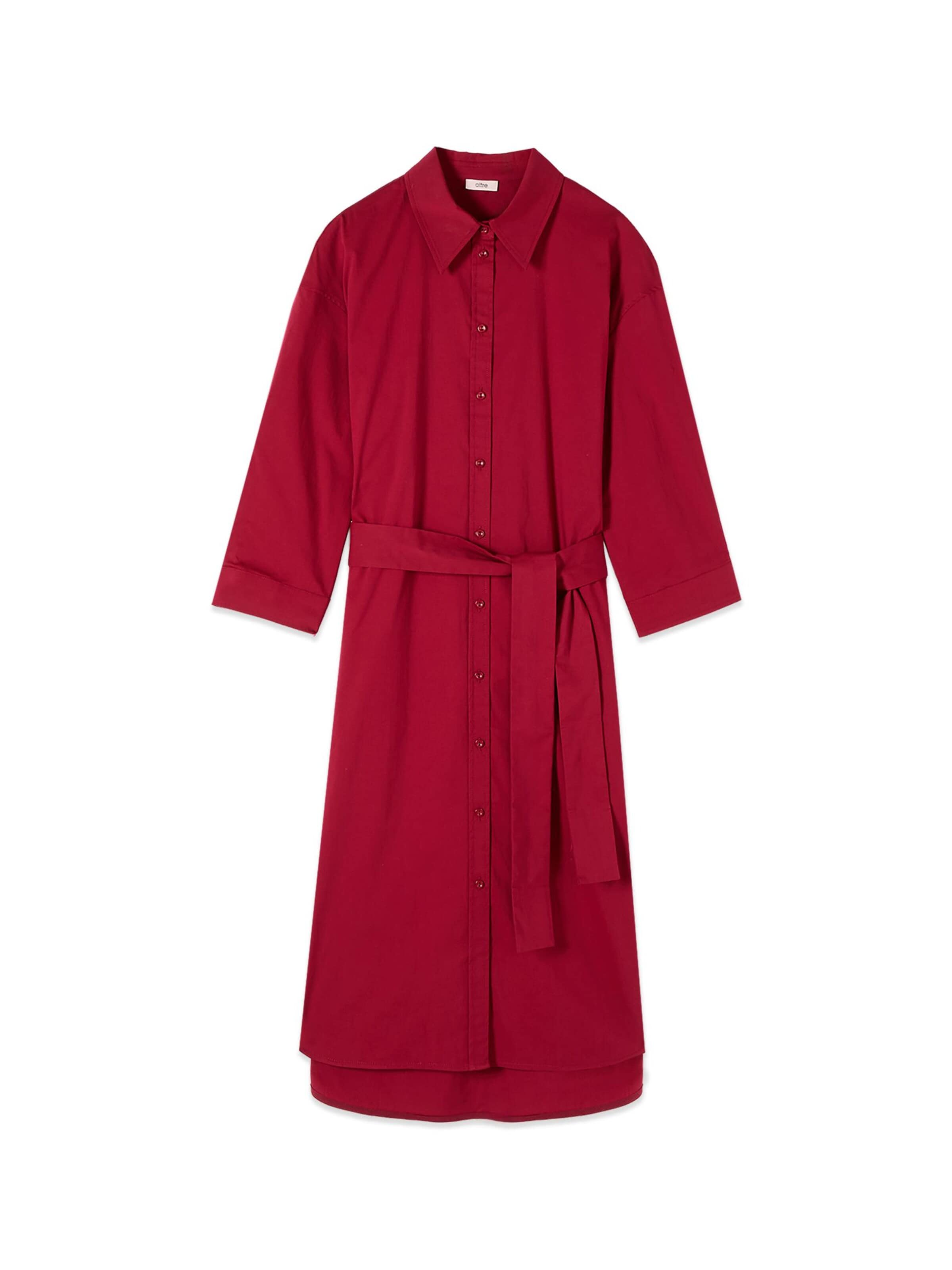 oltre - Vestido camisero en rojo: frente