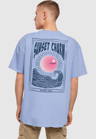 Merchcode Shirt 'Sunset Charm' in Purple: front