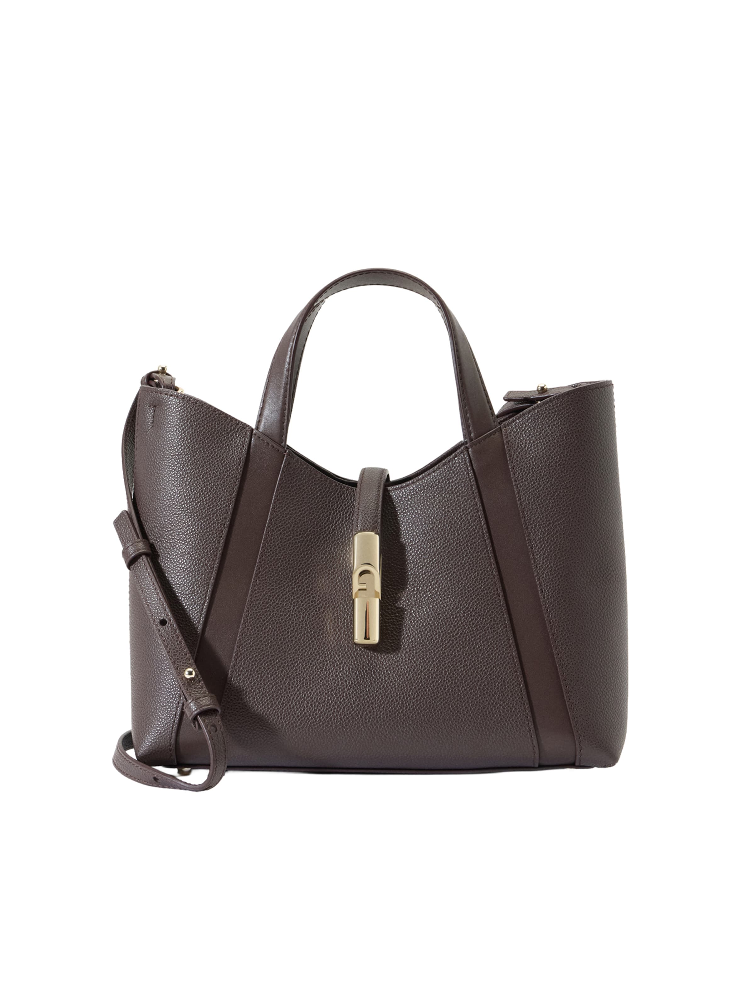 FURLA - Bolso de mano 'GOCCIA' en marrón: frente