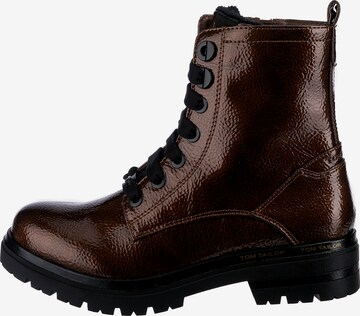 TOM TAILOR Lace-Up Ankle Boots in Brown