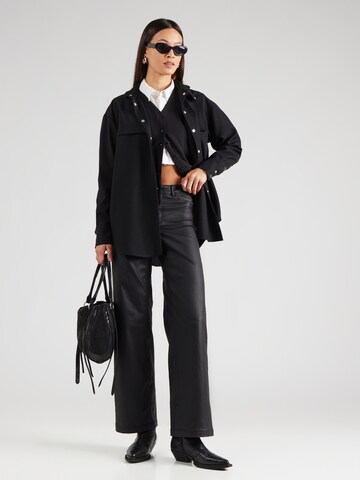 JDY Wide leg Pants 'JDYTHUNDER' in Black