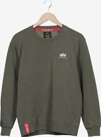 ALPHA INDUSTRIES Sweater M in Grün: Vorderseite
