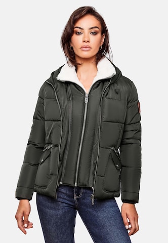 NAVAHOO Winter jacket 'Megan' in Grey: front