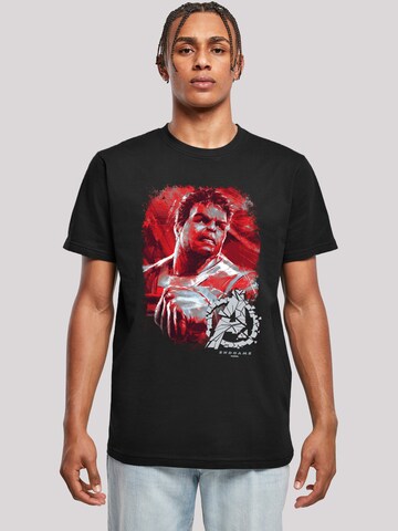 F4NT4STIC Shirt 'Marvel Avengers Endgame Hulk Brushed' in Zwart: voorkant