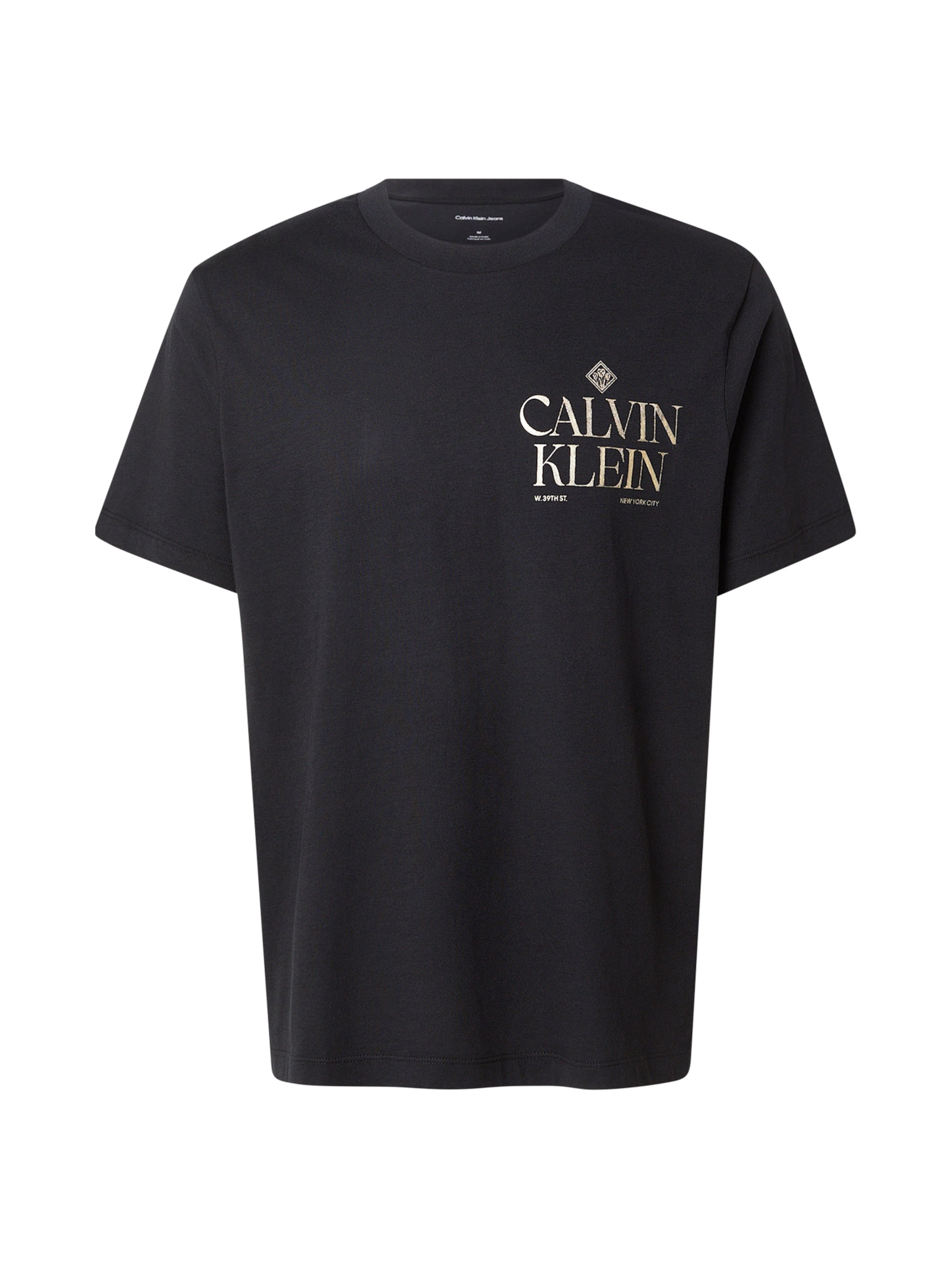 Calvin Klein JeansMajica - crna boja: prednji dio