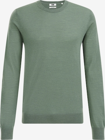 Pull-over WE Fashion en vert : devant