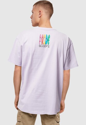 Merchcode T-Shirt 'Pride Scoops' in Lila