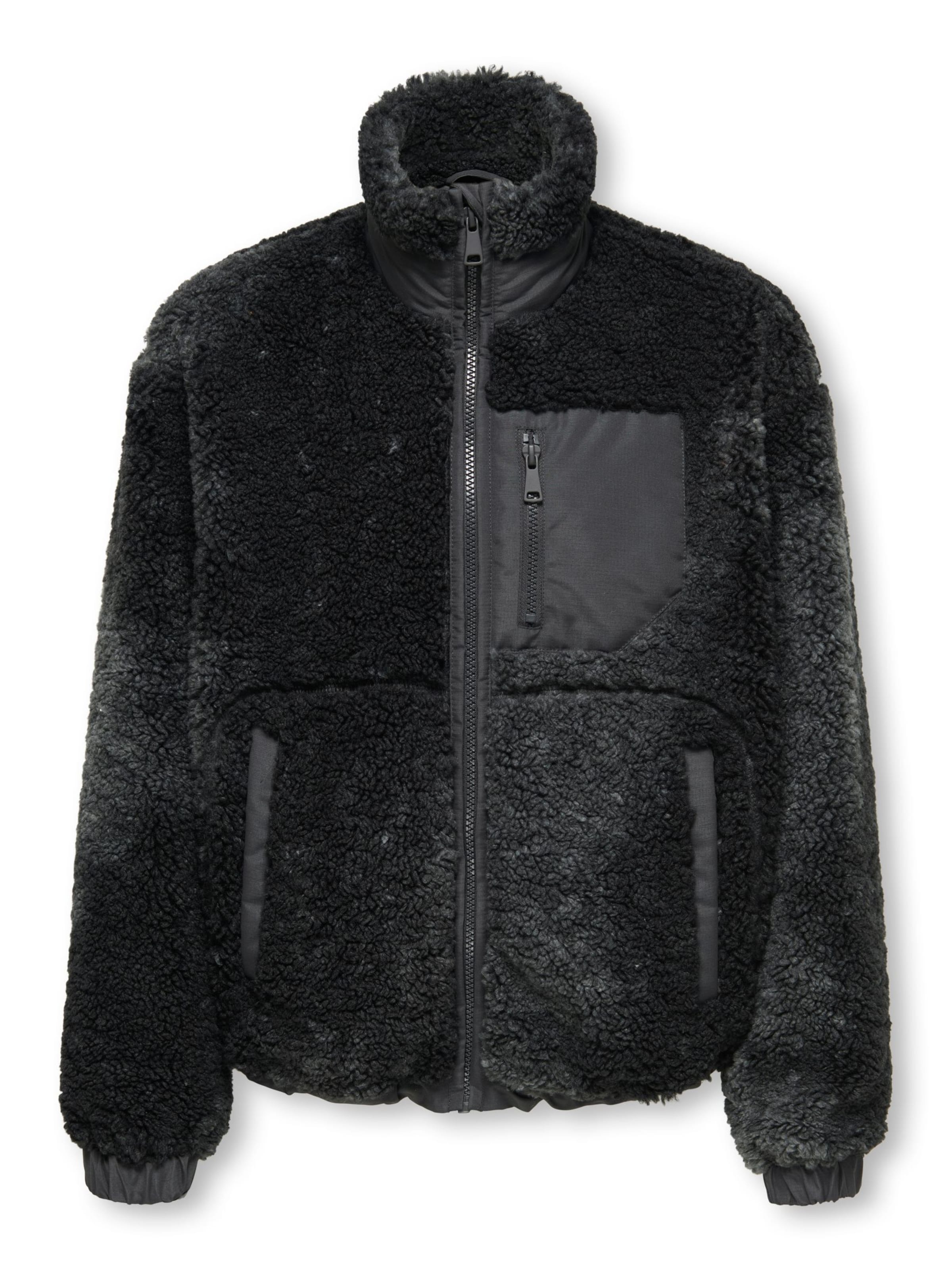 Only & Sons Junior Functionele fleece jas 'THOR' in Grijs: voorkant