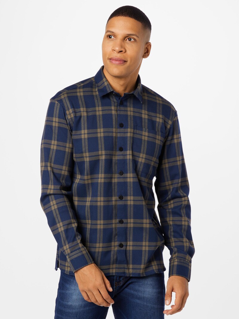 Plus Sizes Casual Friday Button-up shirts Navy