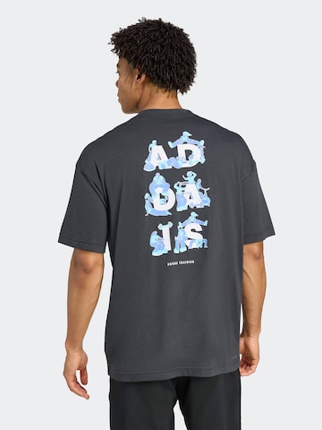 melns ADIDAS PERFORMANCE Sporta krekls: no priekšpuses